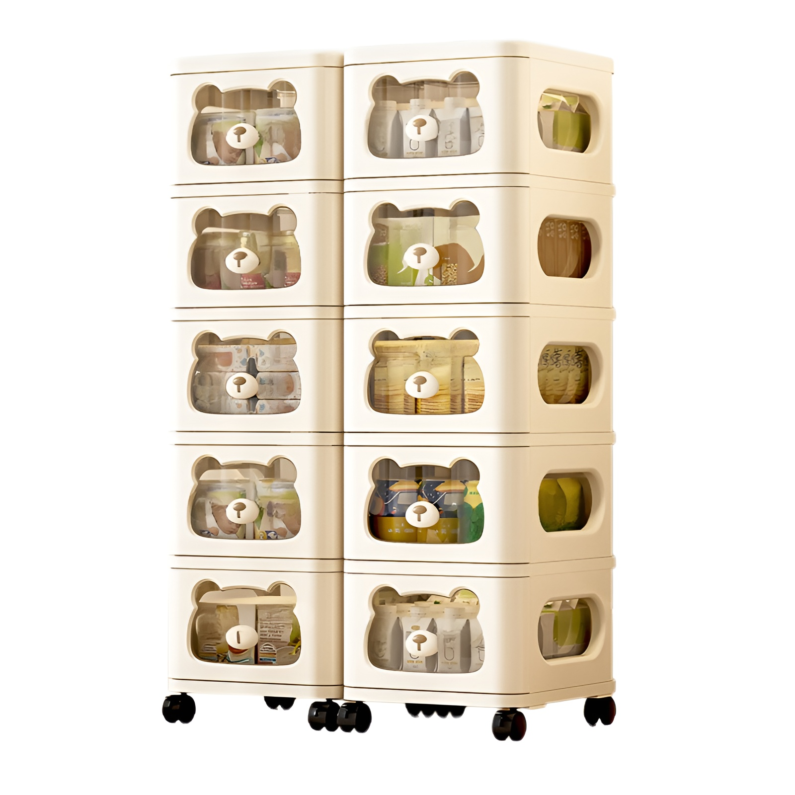 Mehrschichtiges Lagerregal Multifunktions-Haushaltslagerschrank Wohnzimmer Kinderspielzeugschrank Ba