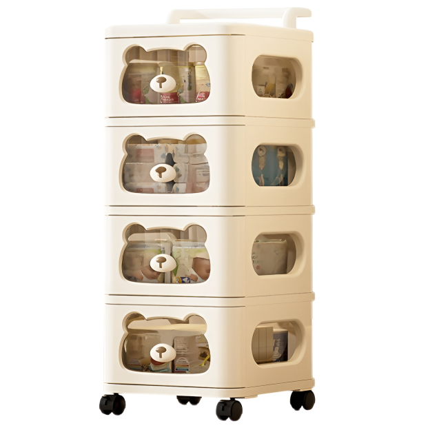 Mehrschichtiges Lagerregal Multifunktions-Haushaltslagerschrank Wohnzimmer Kinderspielzeugschrank Ba