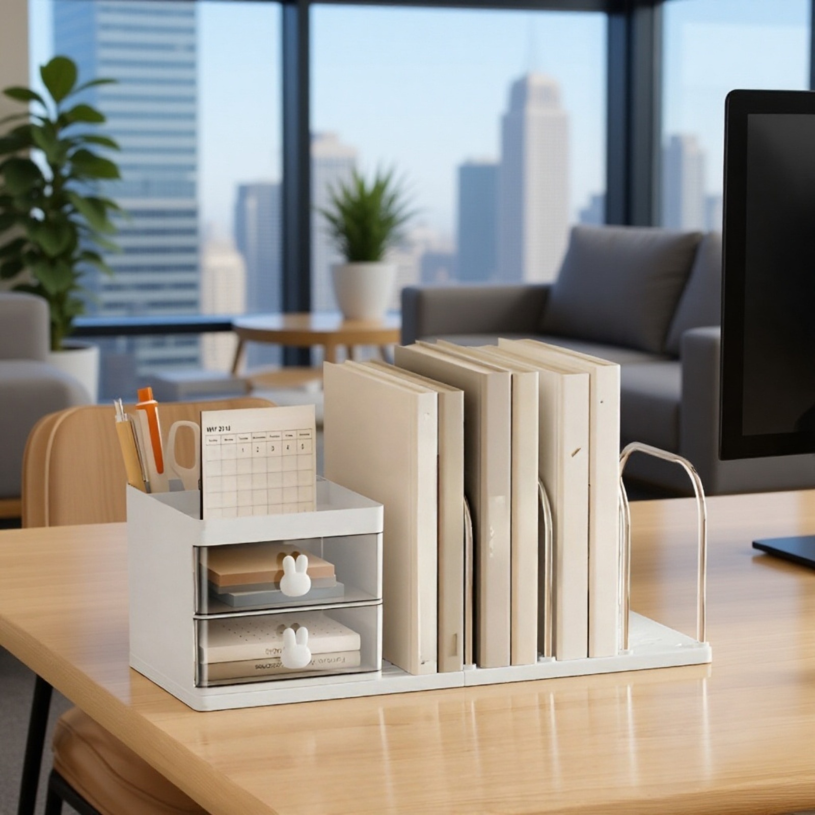 Regal für Bürobedarf, Schreibwaren für Schüler, einfaches Aufbewahrungsregal, Aufbewahrungsbox für B