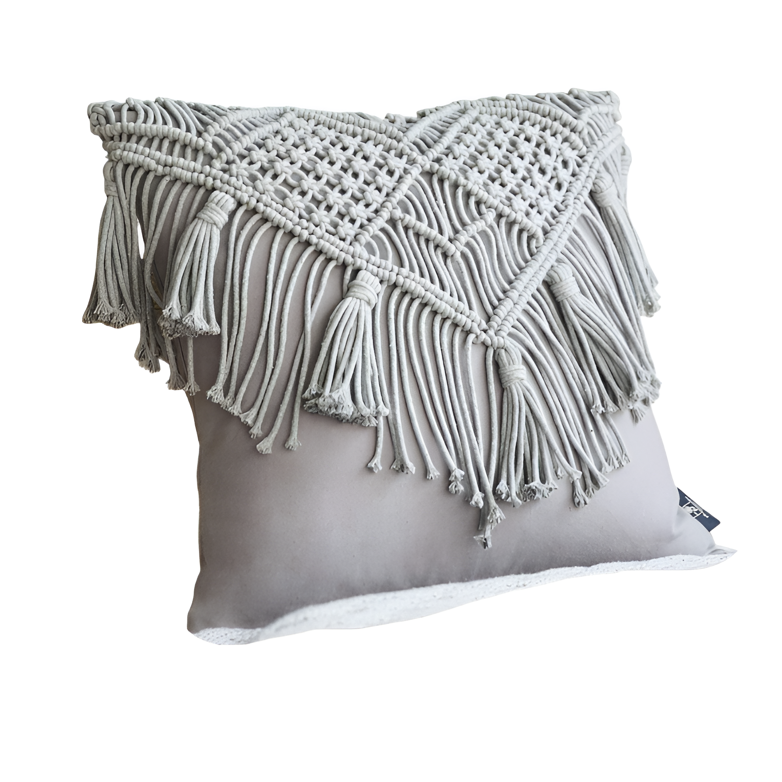 Sofakissenbezug, Kissenbezug, Baumwollfaden, Baumwollseil, handgewebt, Quasten-Stil, Bohemian-Stil