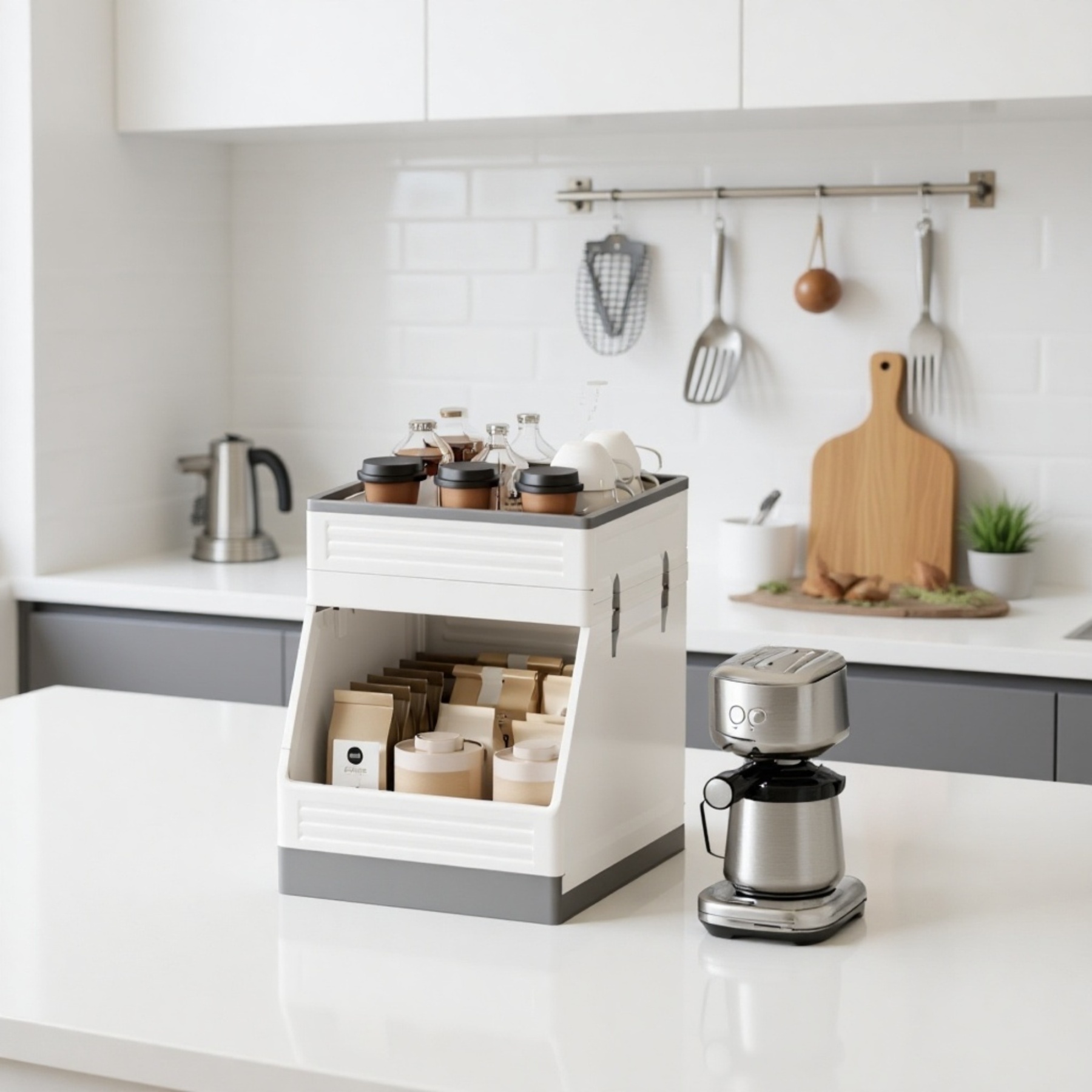 Faltbares Lagerregal unter dem Schreibtisch, Aufbewahrungsregal für Aktentaschen am Arbeitsplatz, do