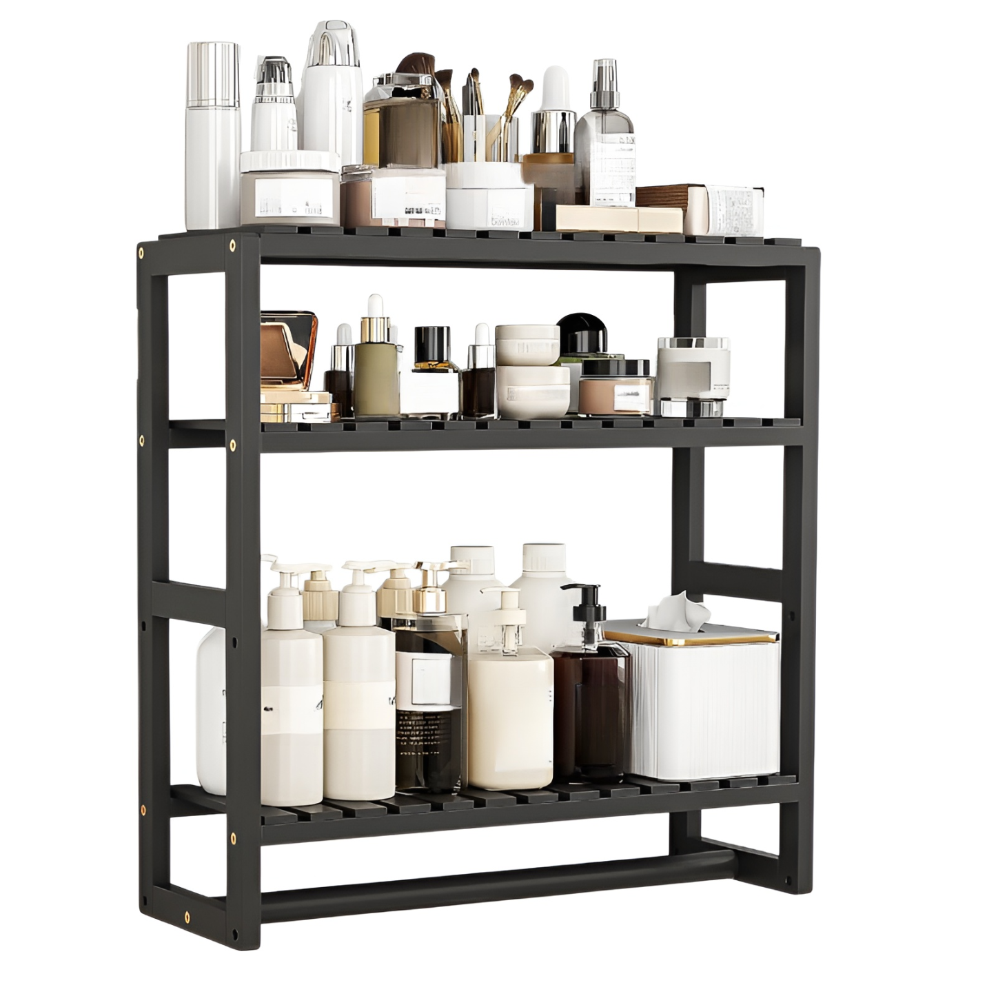 Massivholz Wandregal für Badezimmer, Küche & Schlafsaal – Stabiles Regal für Gewürze & Aufbewahrung