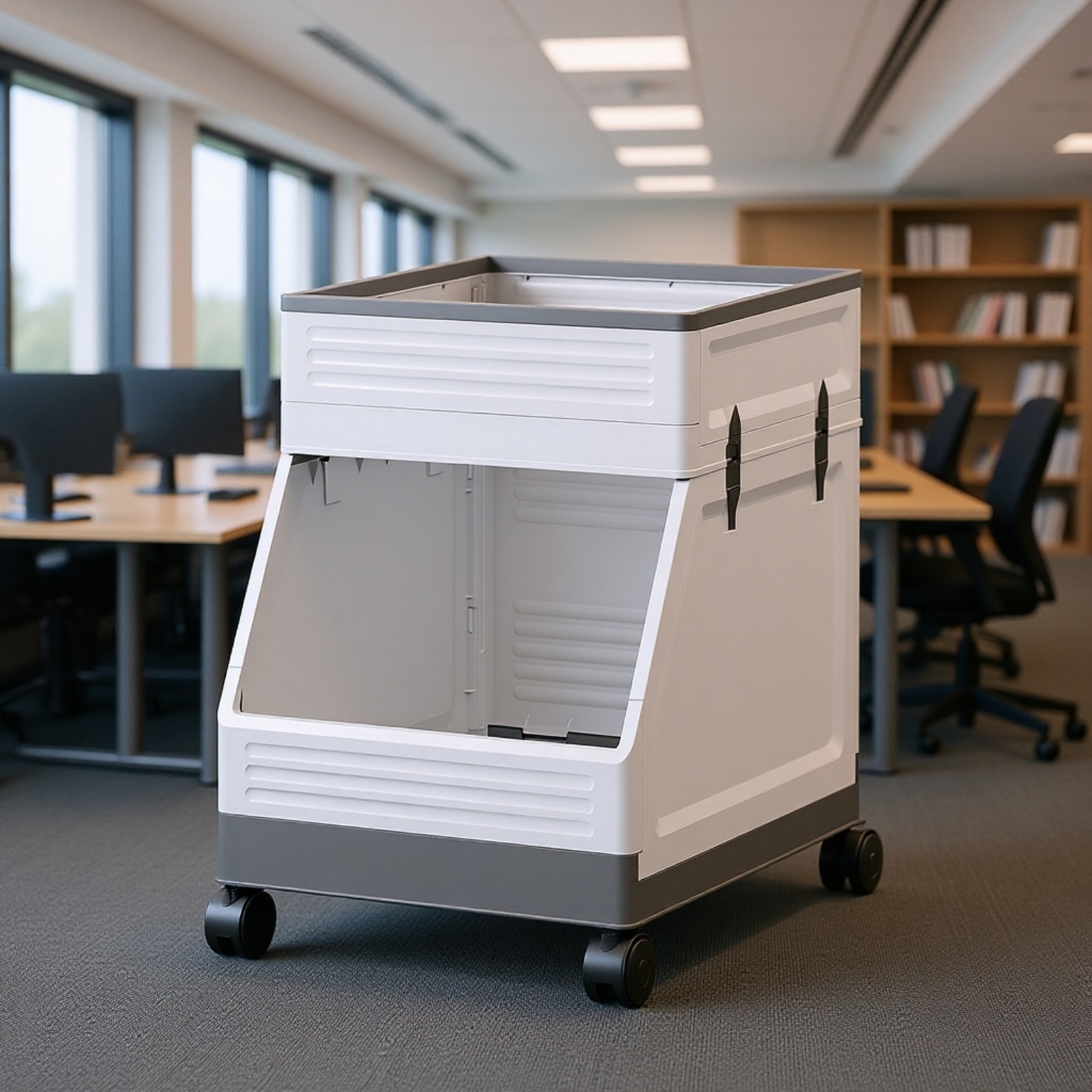 Faltbares Lagerregal unter dem Schreibtisch, Aufbewahrungsregal für Aktentaschen am Arbeitsplatz, do