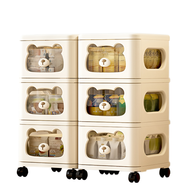 Mehrschichtiges Lagerregal Multifunktions-Haushaltslagerschrank Wohnzimmer Kinderspielzeugschrank Ba