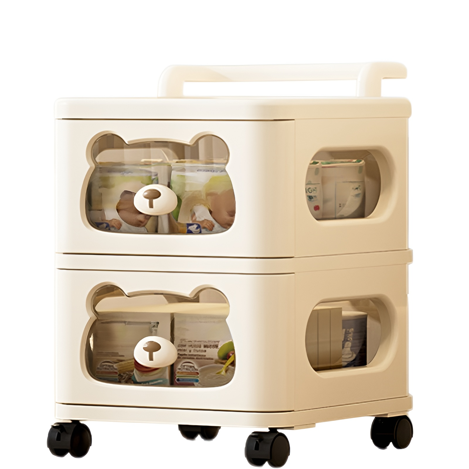 Mehrschichtiges Lagerregal Multifunktions-Haushaltslagerschrank Wohnzimmer Kinderspielzeugschrank Ba