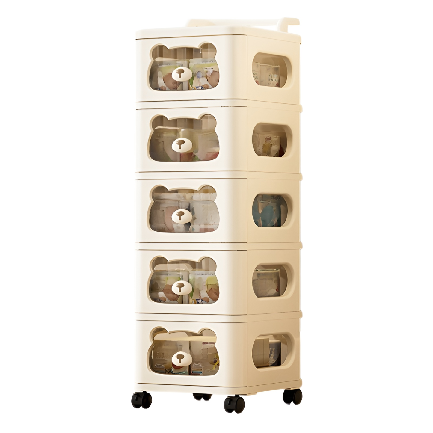 Mehrschichtiges Lagerregal Multifunktions-Haushaltslagerschrank Wohnzimmer Kinderspielzeugschrank Ba