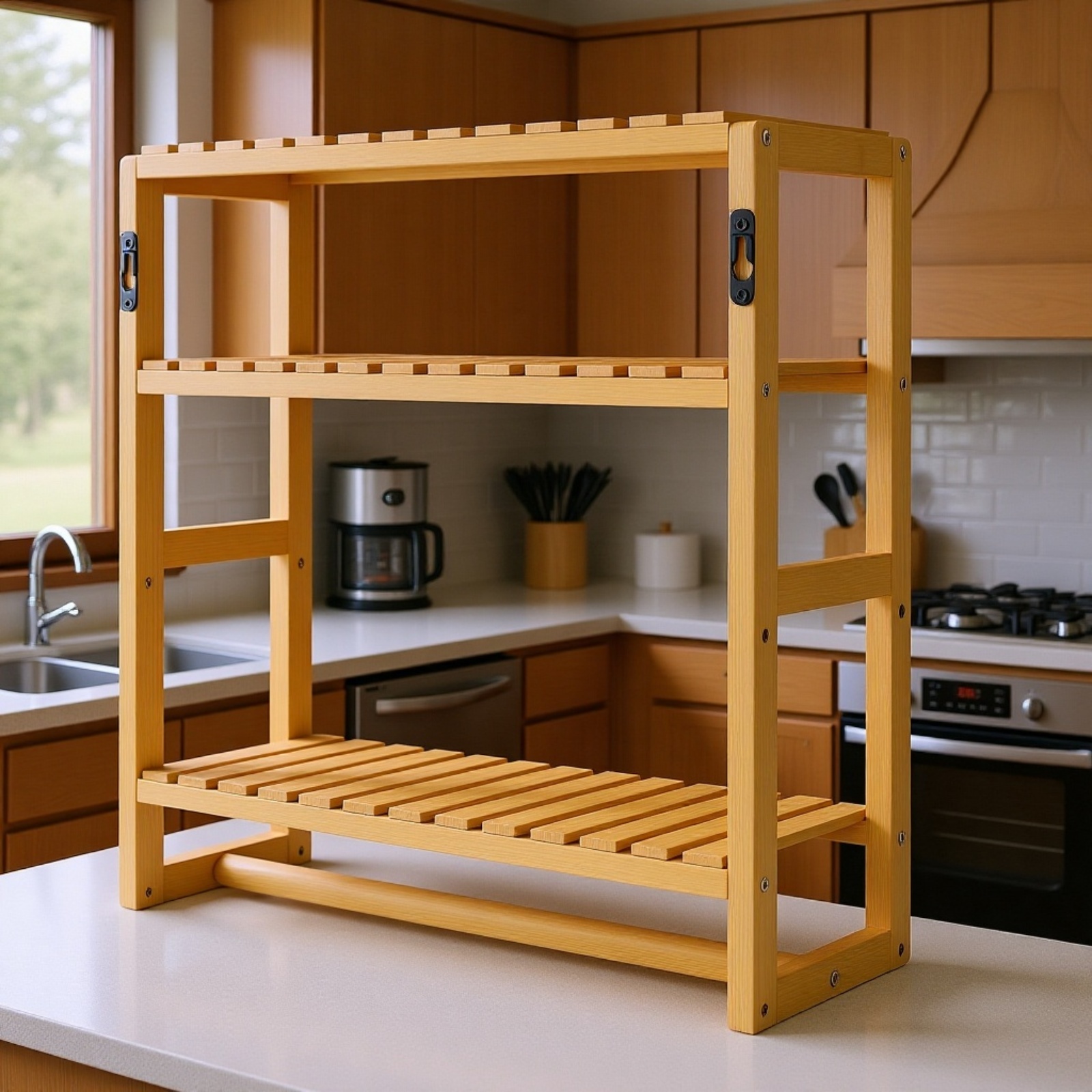 Wandregal Badezimmer Schlafsaal Starke tragende Veranda Massivholz Lagerregal Küche Gewürzflaschenre