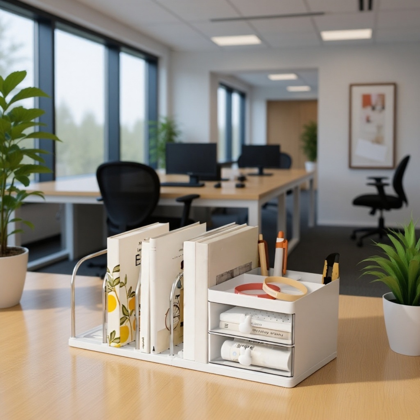 Regal für Bürobedarf, Schreibwaren für Schüler, einfaches Aufbewahrungsregal, Aufbewahrungsbox für B