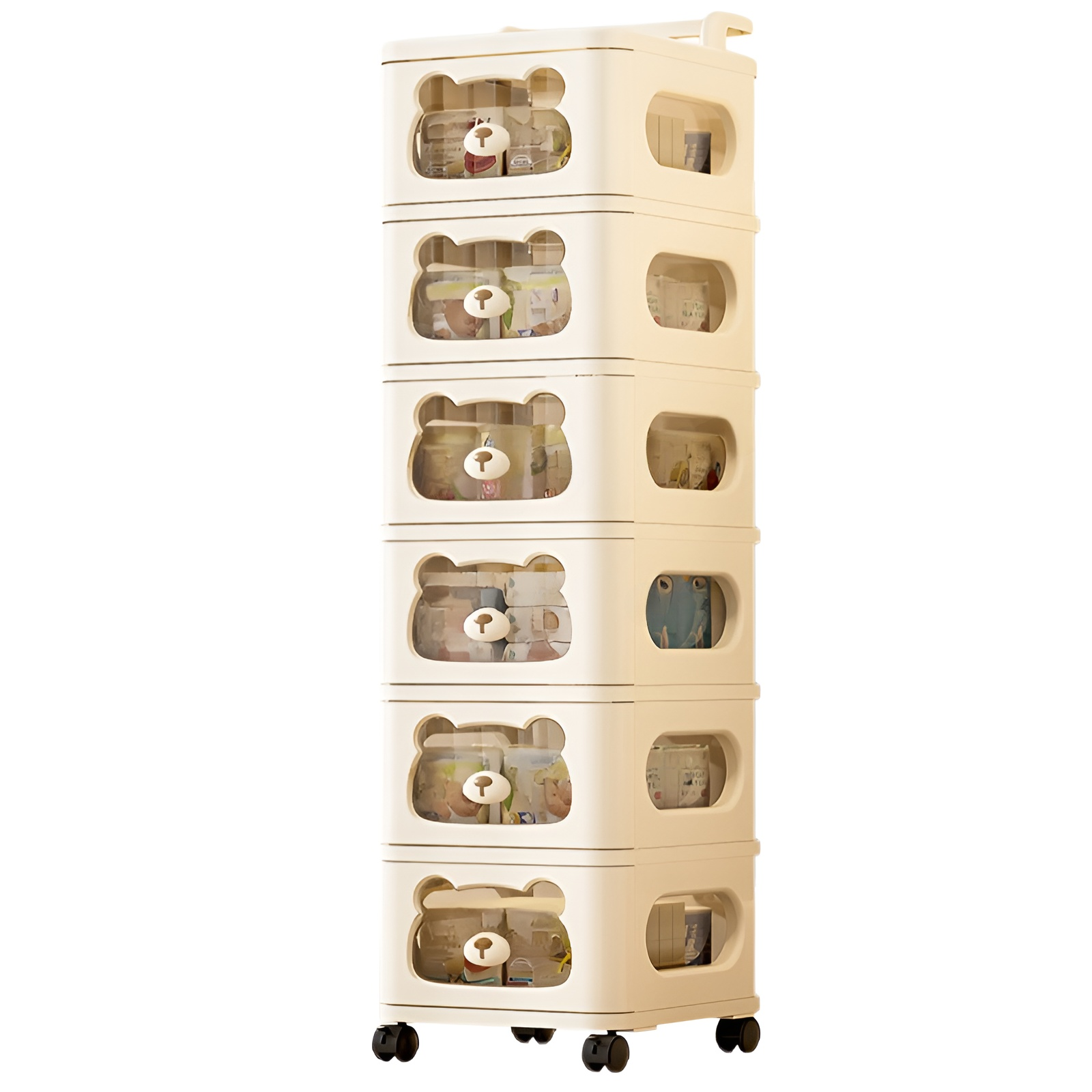 Mehrschichtiges Lagerregal Multifunktions-Haushaltslagerschrank Wohnzimmer Kinderspielzeugschrank Ba