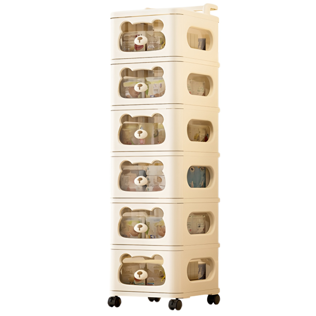 Mehrschichtiges Lagerregal Multifunktions-Haushaltslagerschrank Wohnzimmer Kinderspielzeugschrank Ba