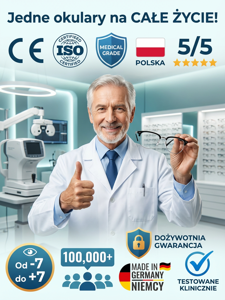 👉 👓 Inteligentne Okulary 3 w 1: Automatyczne Wyostrzanie Wzroku w 1 Sekundę (-7 do +7 Dioptrii)!