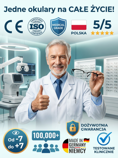 👉 👓 Inteligentne Okulary 3 w 1: Automatyczne Wyostrzanie Wzroku w 1 Sekundę (-7 do +7 Dioptrii)!
