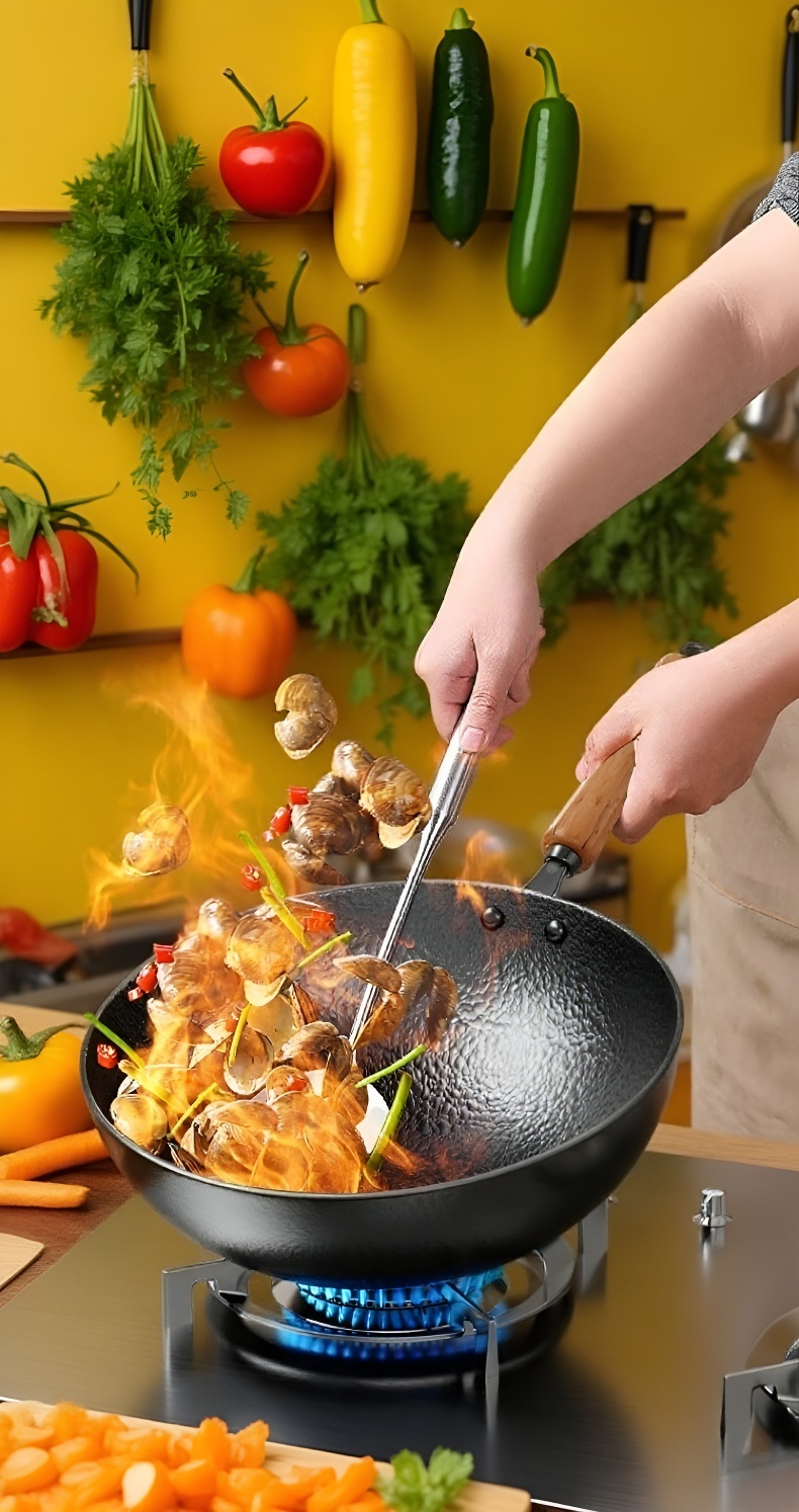 Durable iron pot with nonstick surface for everyday use