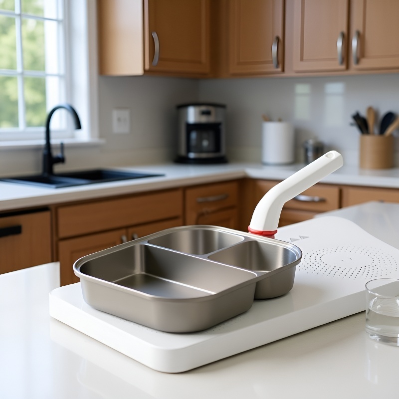 Titanium three-in-one frying pan breakfast pan non-stick pan fried egg hamburger thickened and deepe