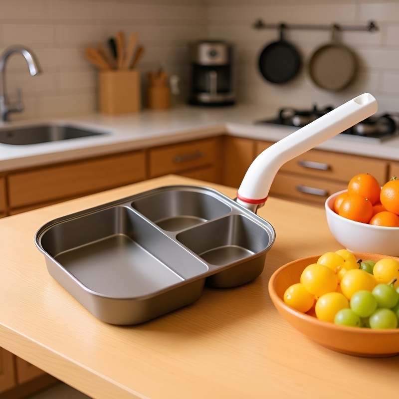 Titanium three-in-one frying pan breakfast pan non-stick pan fried egg hamburger thickened and deepe