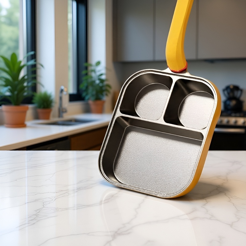 Titanium three-in-one frying pan breakfast pan non-stick pan fried egg hamburger thickened and deepe