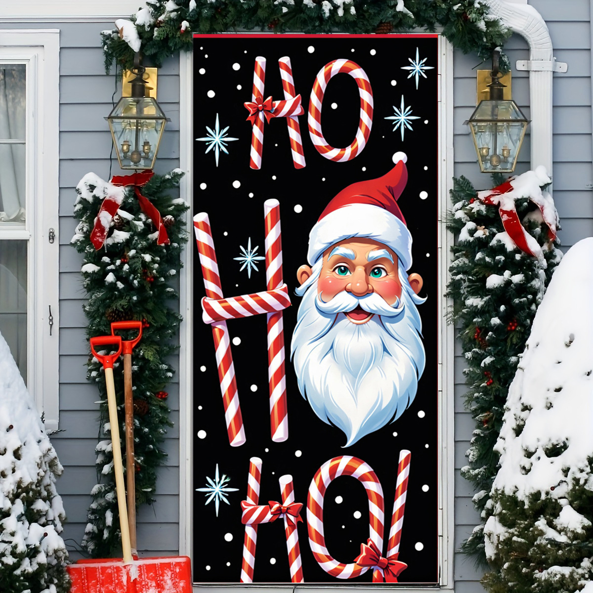 50% OFF🌟2025 Christmas and Halloween Door Cover--Suitable for Both Exterior and Interior Doors