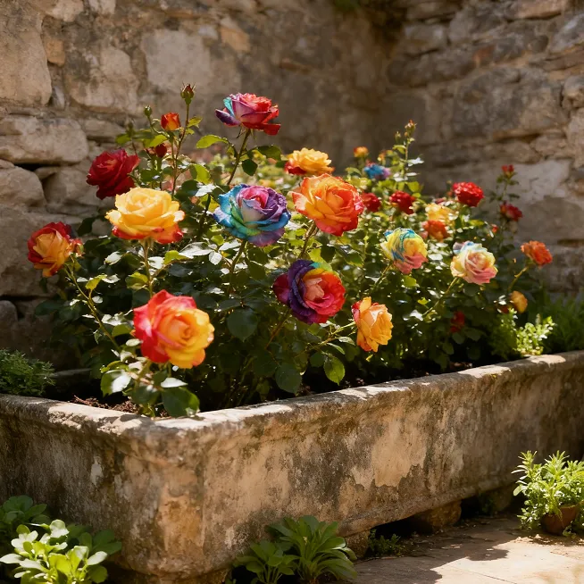 🌹Редки семена от наследствена дъгова роза