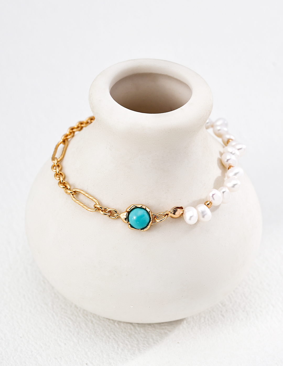 Pearl and turquoise bracelet
