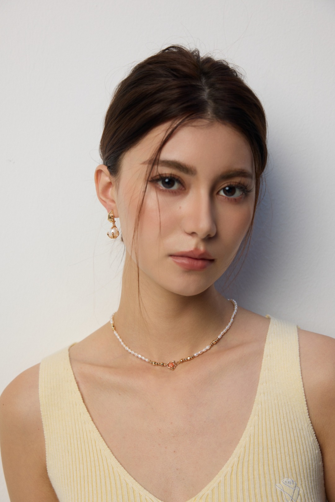 S925 Sterling Silver Vintage Natural Pearl and Rhodochrosite Necklace