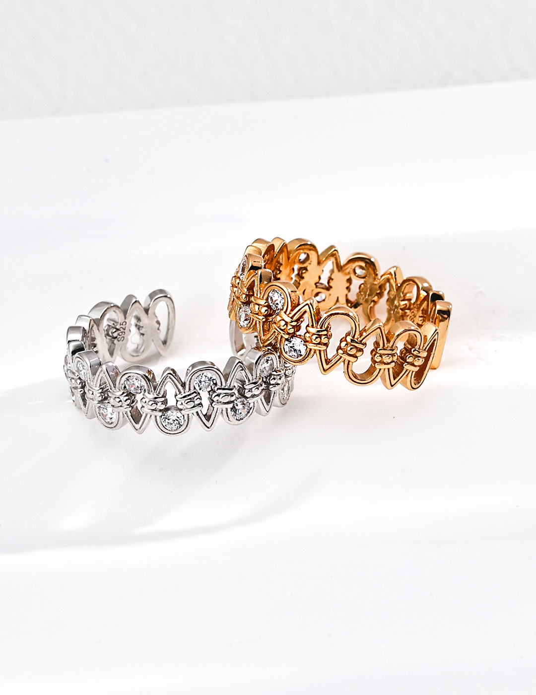 S925 sterling silver fashionable vintage zircon ring