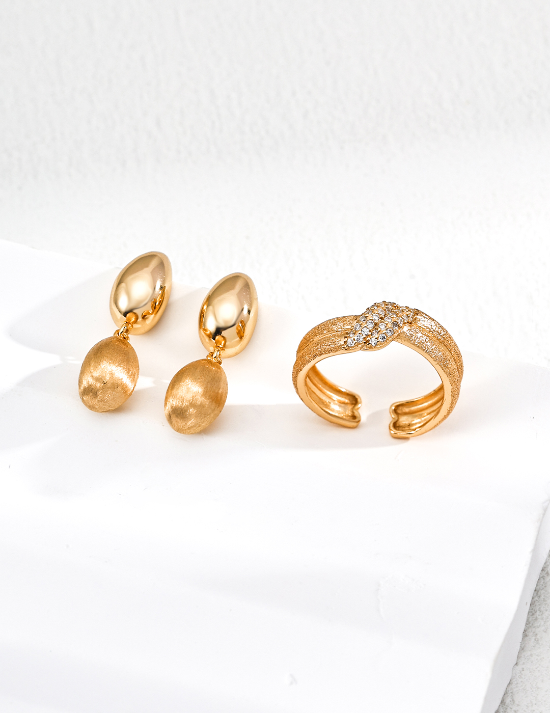 S925 sterling silver vintage matte finish zircon ring