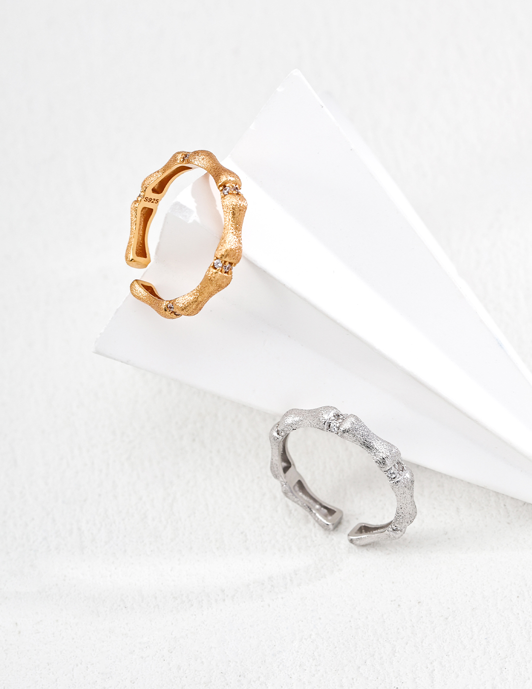 S925 Sterling Silver Simple Zircon Ring