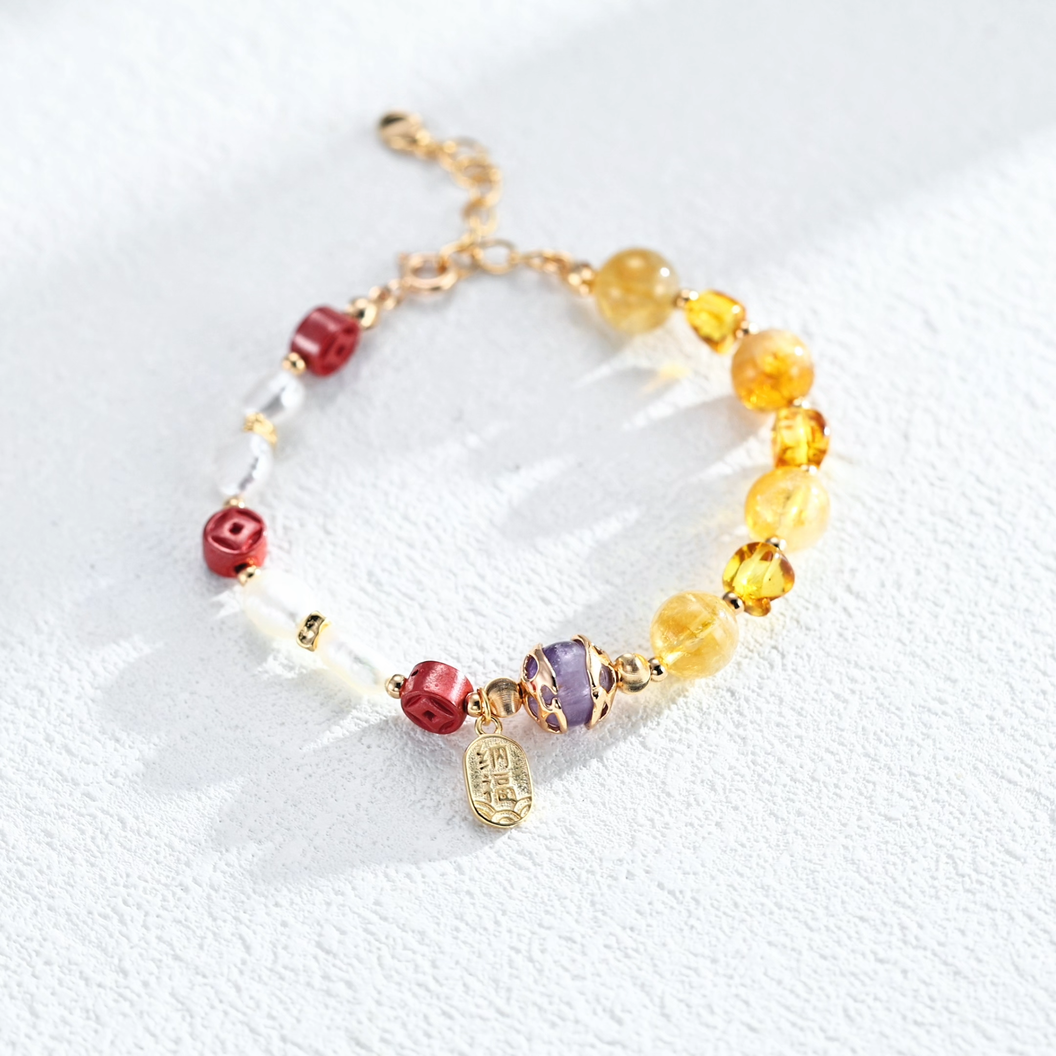 Amethyst wealth-attracting bracelet