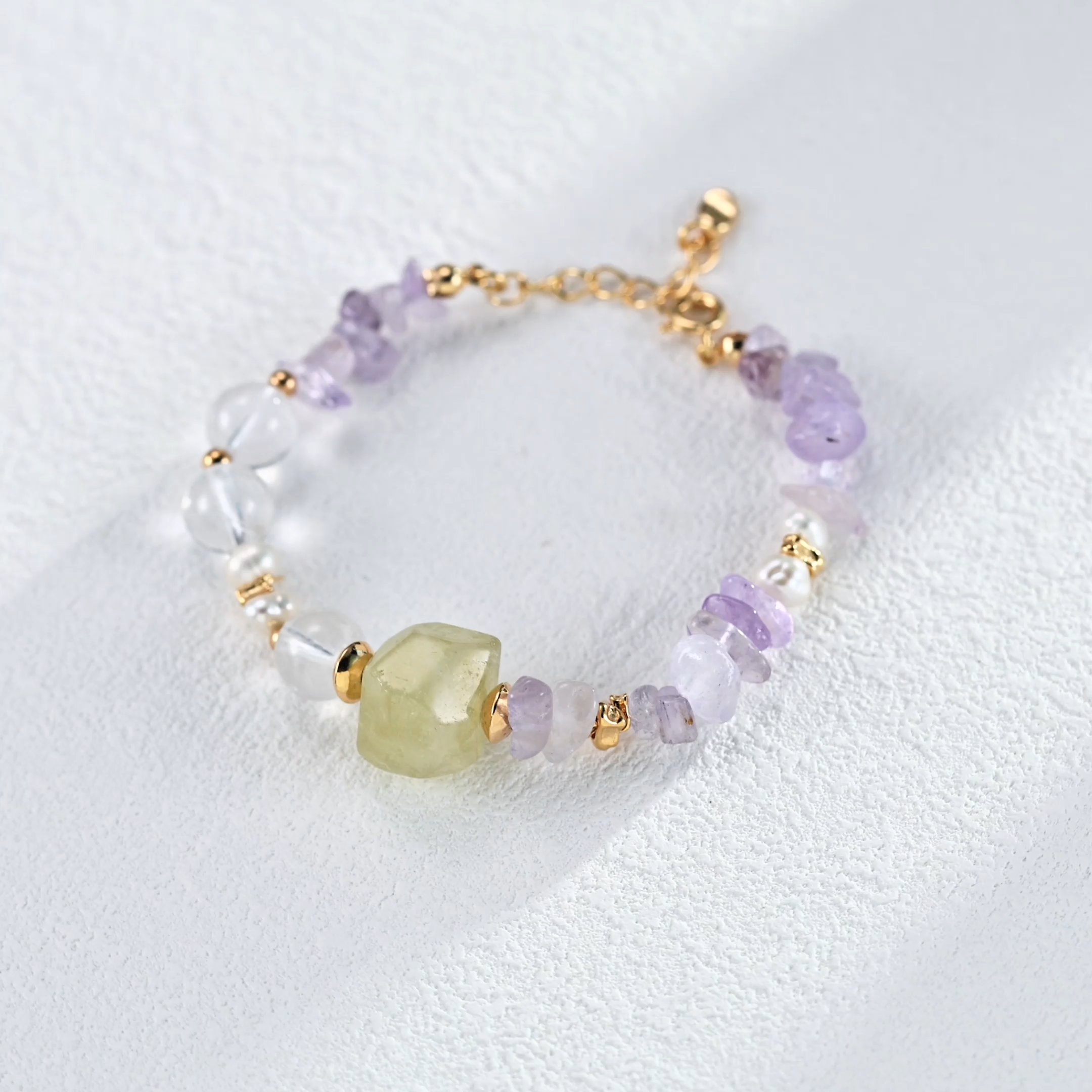 S925 Sterling Silver Simple and Colorful Crystal Stone Bracelet