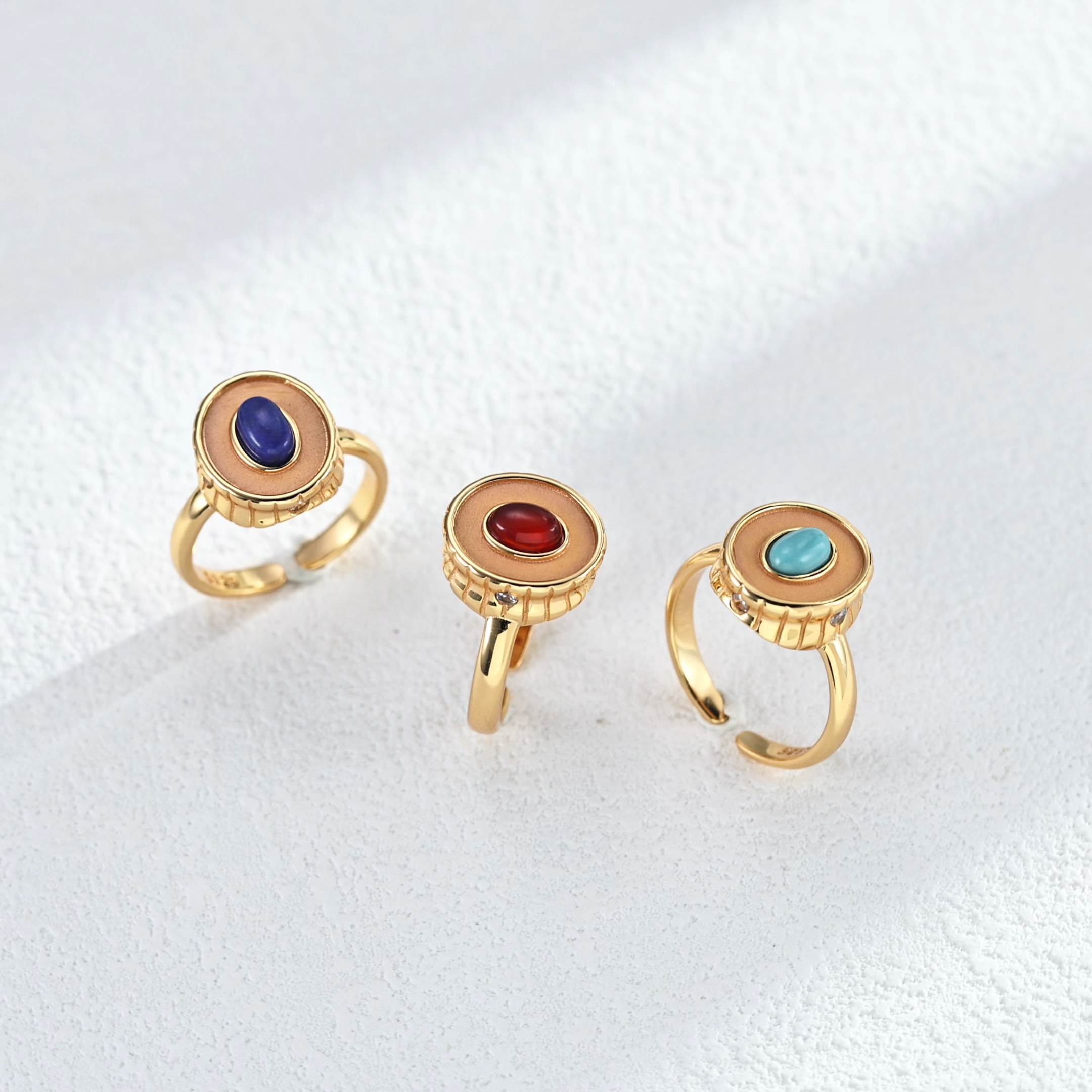 Sterling silver lapis lazuli/agate/turquoise ring