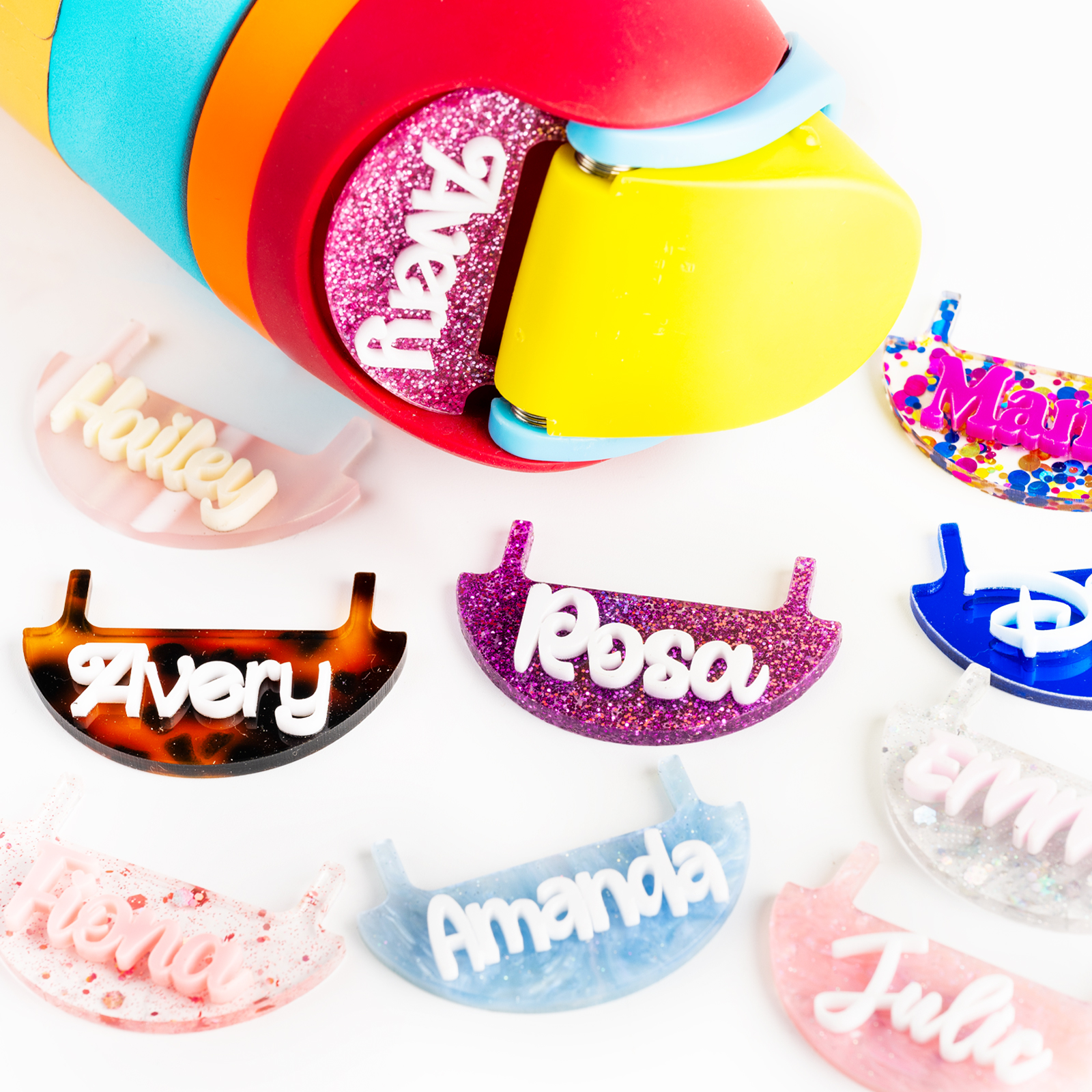 Personalized 3D Name Plate Compatible with Owala Water Bottle 24oz 32oz 40oz | 100 Color Options, 12 Font Options | Custom Name Plate Freesip Topper