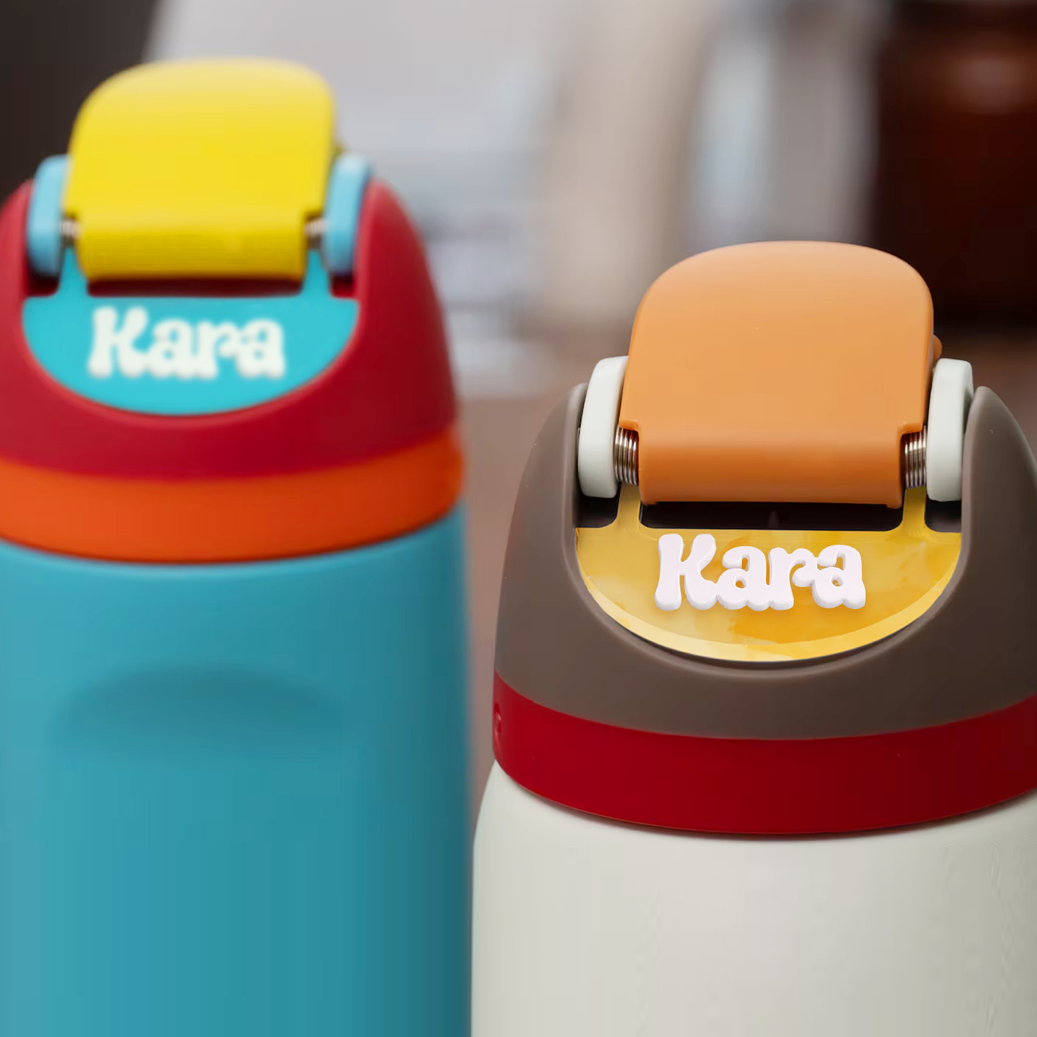 Personalized 3D Name Plate Compatible with Owala Water Bottle 24oz 32oz 40oz | 100 Color Options, 12 Font Options | Custom Name Plate Freesip Topper