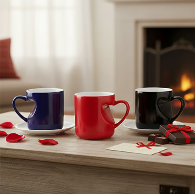 📢📢60%  OFF !!⏰Color Changing Heart Handle Ceramic Mug for Valentine's Day