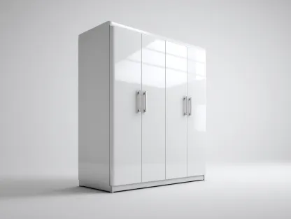 Wardrobe Glossy Finish 78x24x80 (inches) - White - Modern Minimal Design-Nookuplab