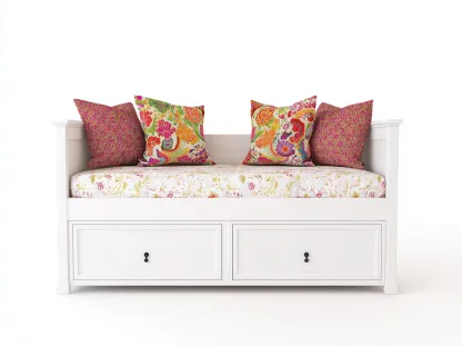 Sofa Bed Wooden Frame 79x39x34 (inches) White - Modern Storage Design-Nookuplab