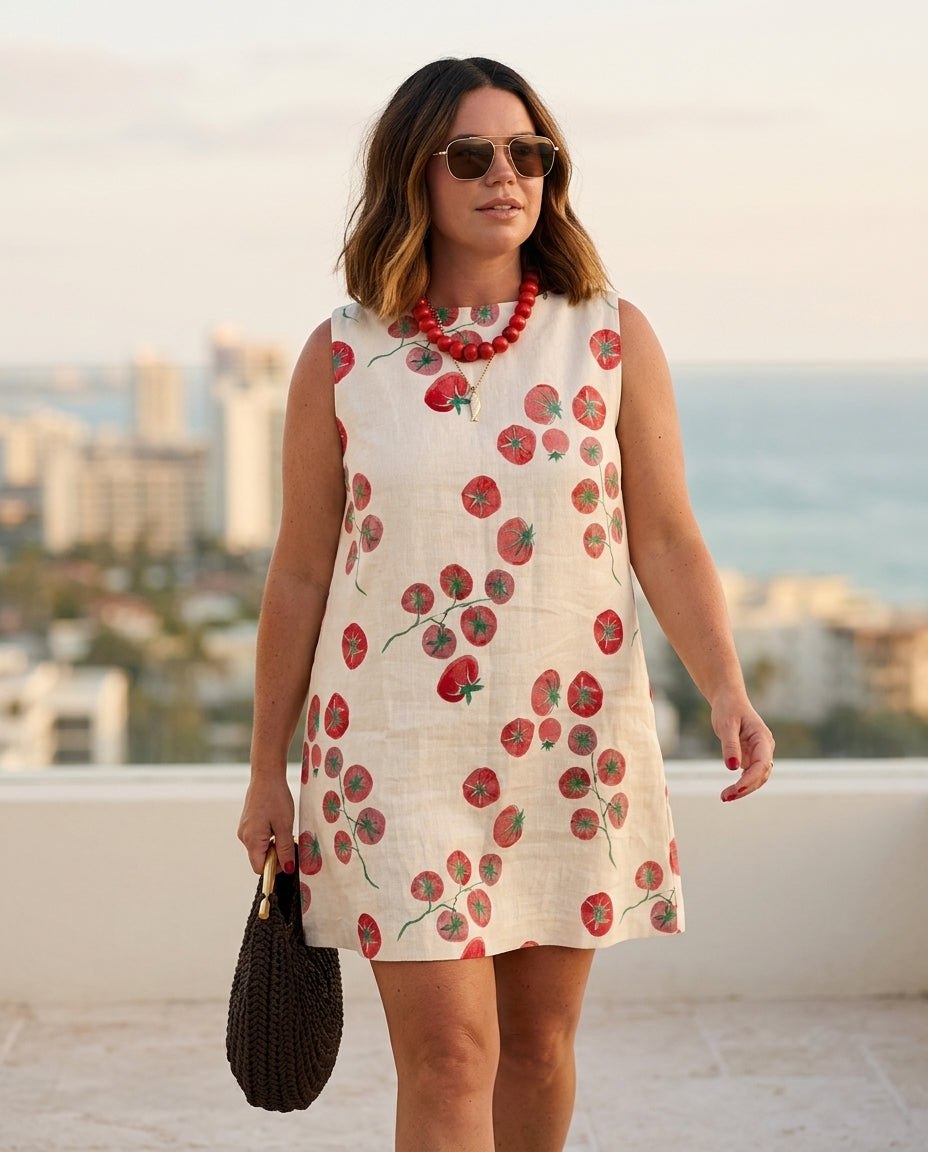 Ivory Whisper Resort Floral Romper Ivory Romper with Relaxed Fit silhouette and Linen Blend texture, outdoor styling image for Resort Wear, a polished coastal brunch, US East / Hamptons Elite by ads.floravincie