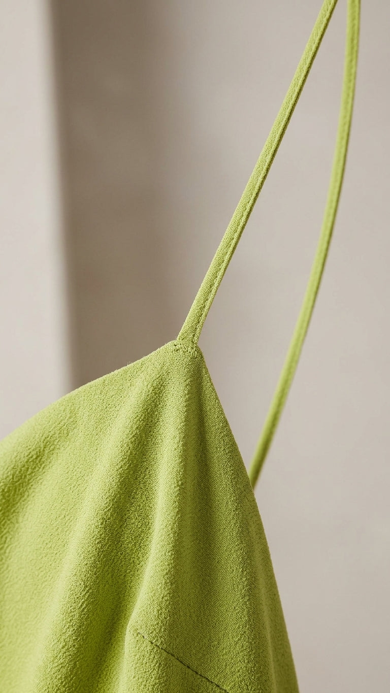 Lime Gleam Resort Maxi Dress Lime Maxi Dress with Relaxed Fit silhouette and Ribbed Knit texture, additional styling view for Resort Wear, a gallery opening in Paris, Euro Chic Premium by ads.floravincie