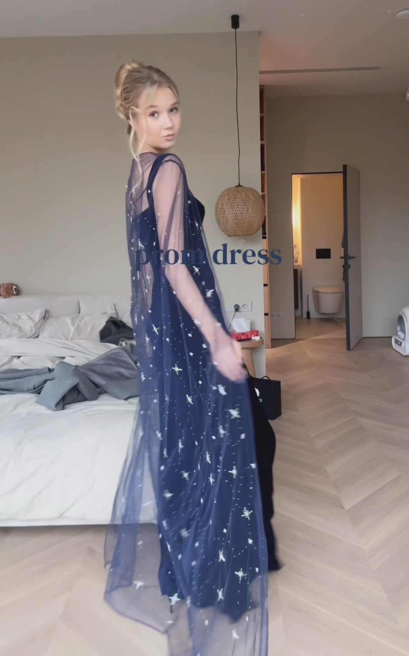 Navy Blue Aura Date Night Satin Maxi Dress