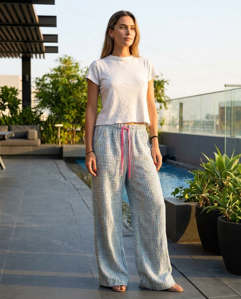 Light Blue Textured Skirt Set by ads.floravincie.com