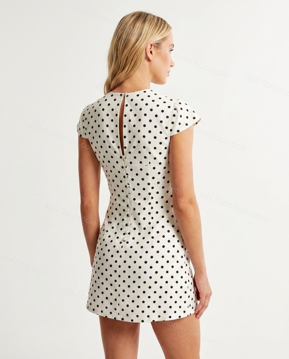 Ivory Polka Dot Skirt Set by ads.floravincie.com