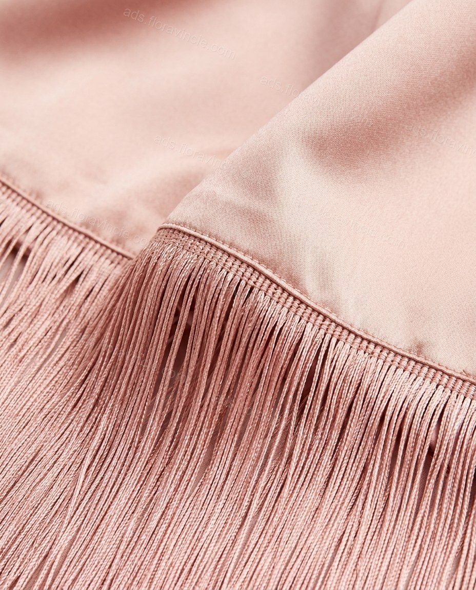 Light Pink Pleated Lace Satin Pant Set by ads.floravincie.com