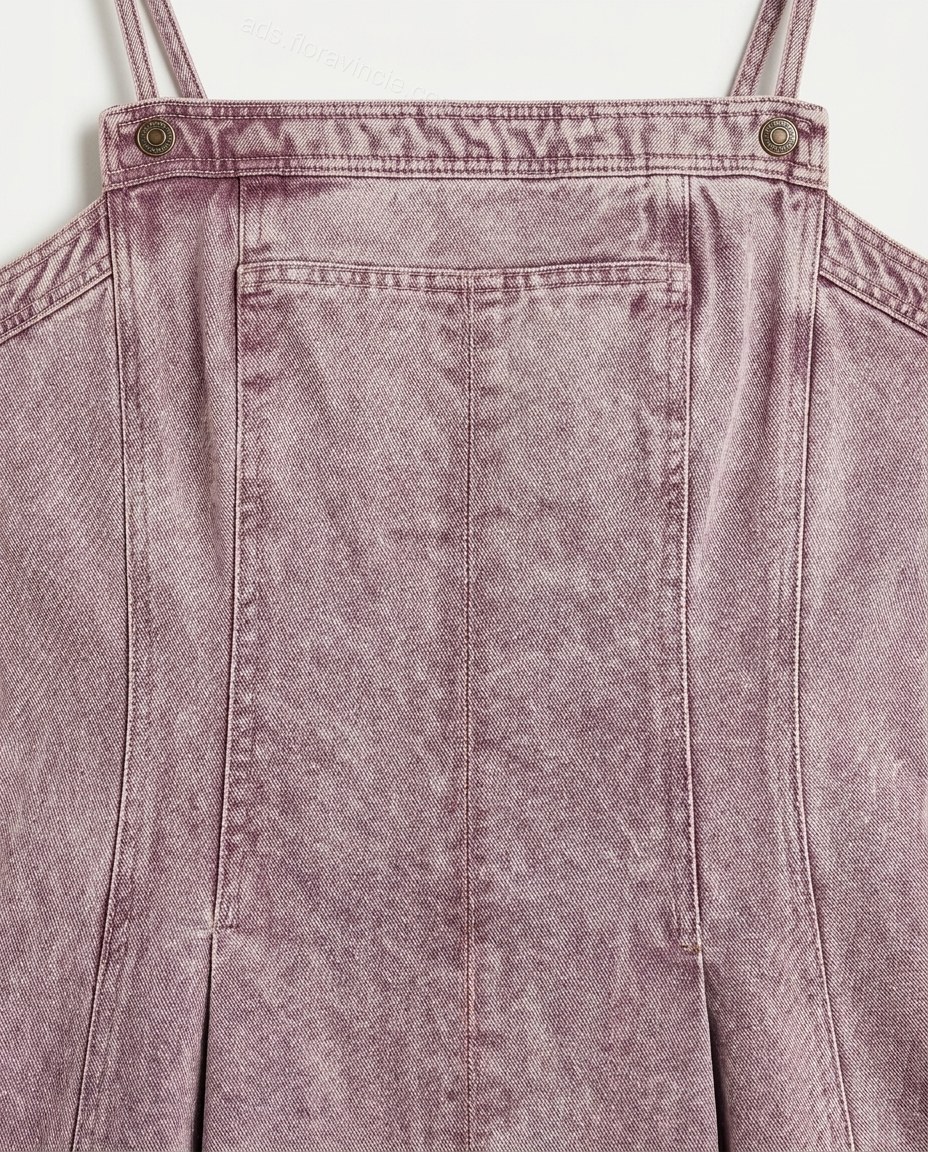 Light Pink Soft Denim Midi Dress by ads.floravincie.com
