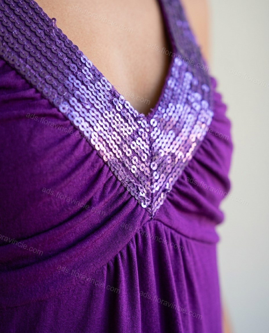 Lilac Polished Sequin Mini Dress by ads.floravincie.com