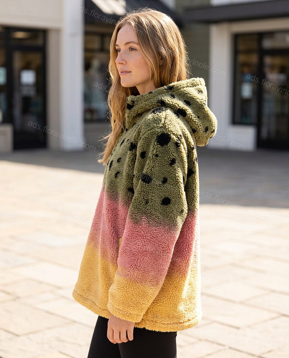 Olive Green Cape Blouse, alternate use-case lifestyle view, by ads.floravincie.com