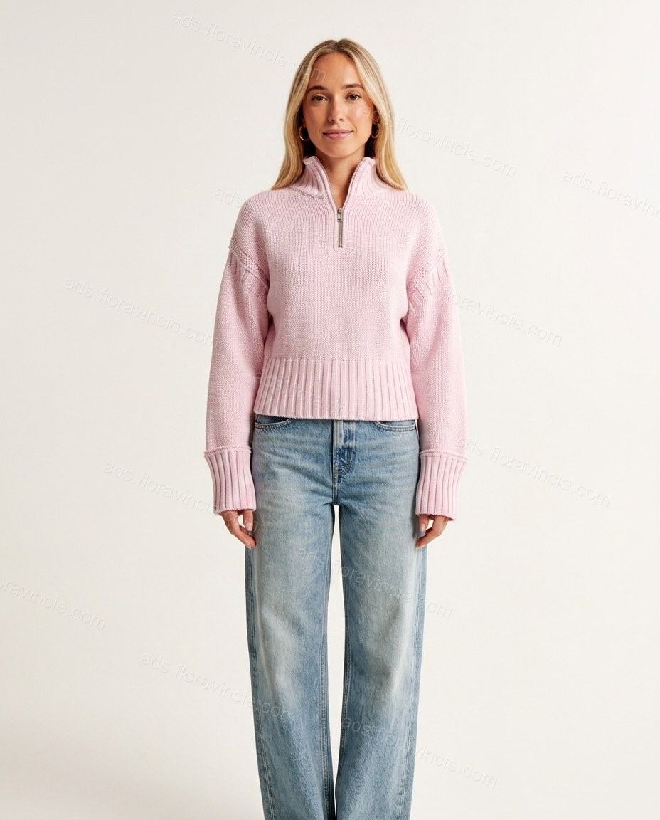 Pink Knit Ribbed Pants Set, front studio view, by ads.floravincie.com