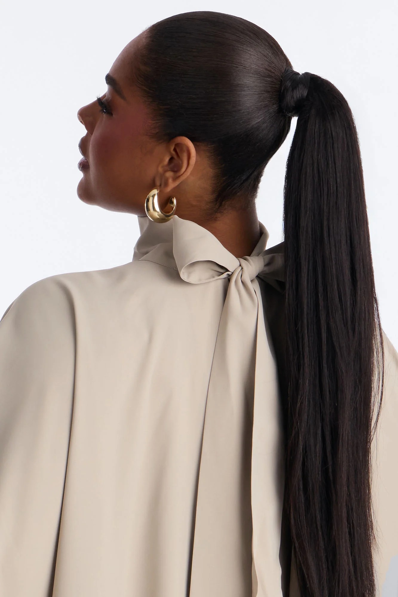 Beige Pleated Wide-Leg Cropped Pant Set