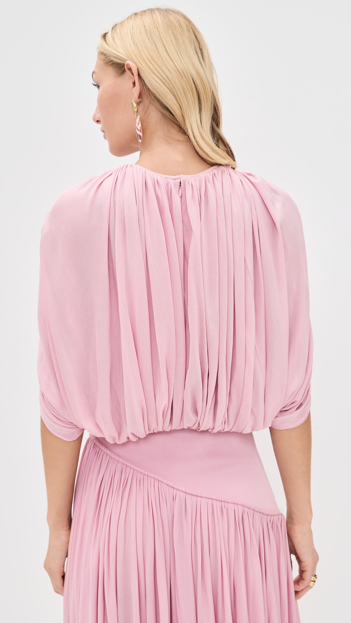 Pleated Crop Top and Maxi Skirt Set