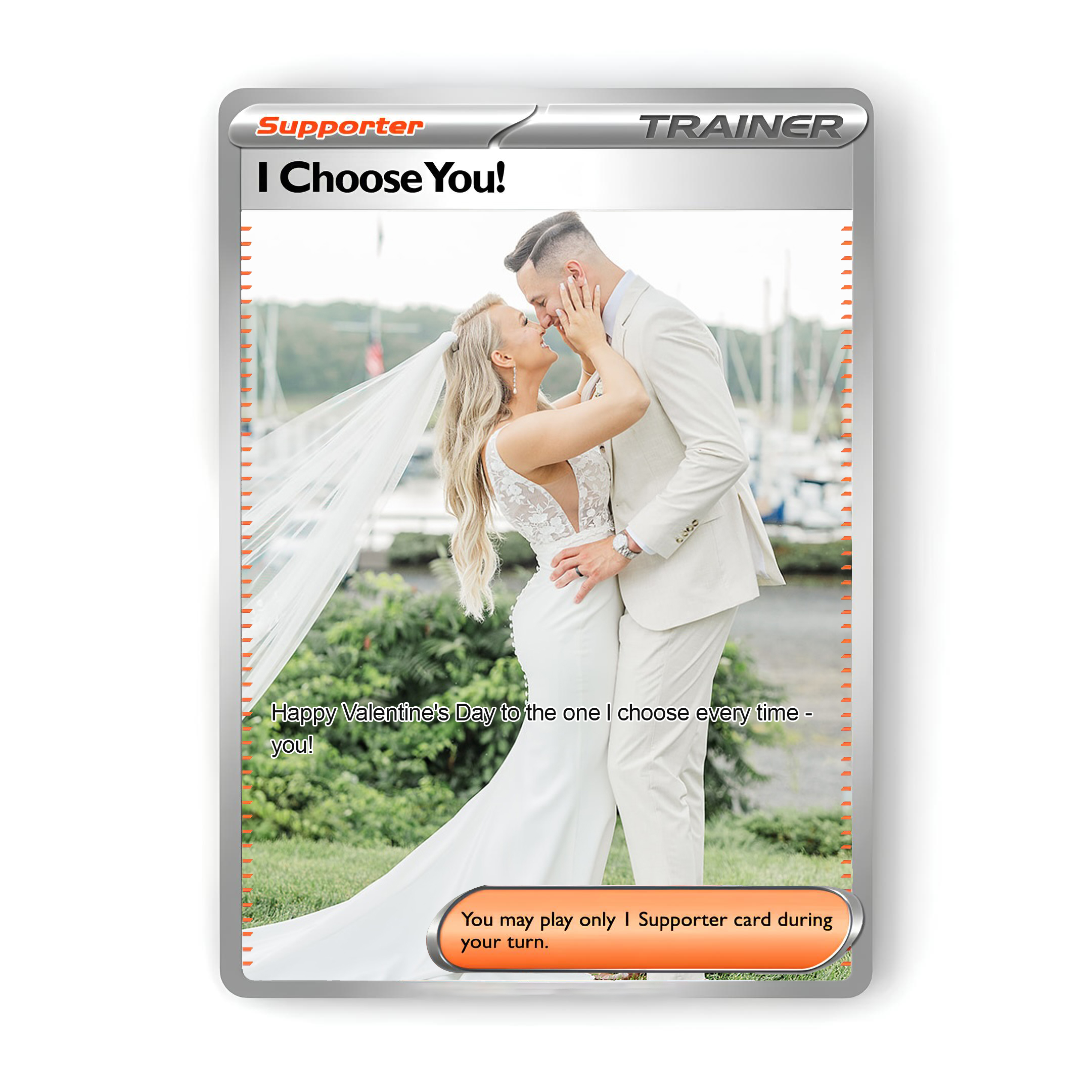 Custom Anime Game Valentine's Day Card-FREE Phone Case with Card Slot