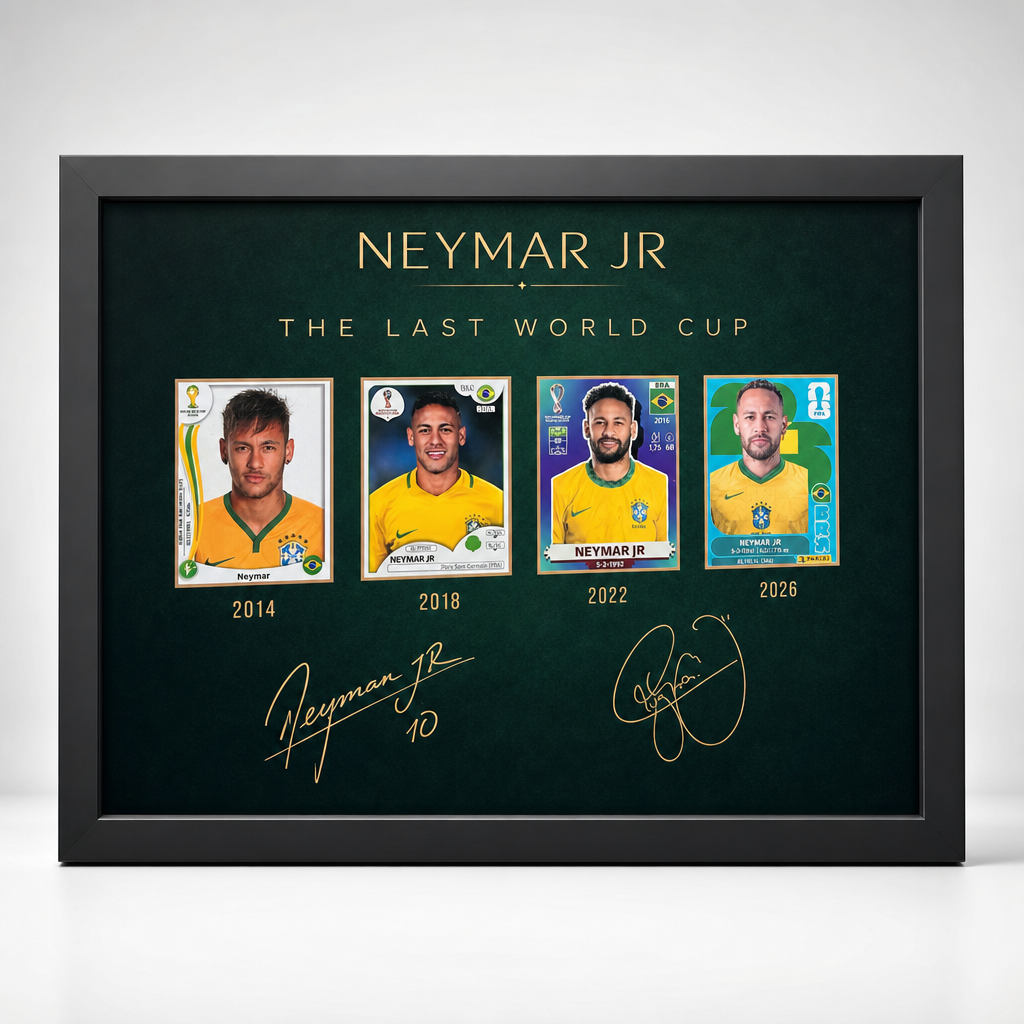 Neymar Jr "The Last World Cup" Limited Edition Memorabilia Frame – Career Evolution Chronicle (2014-2026)