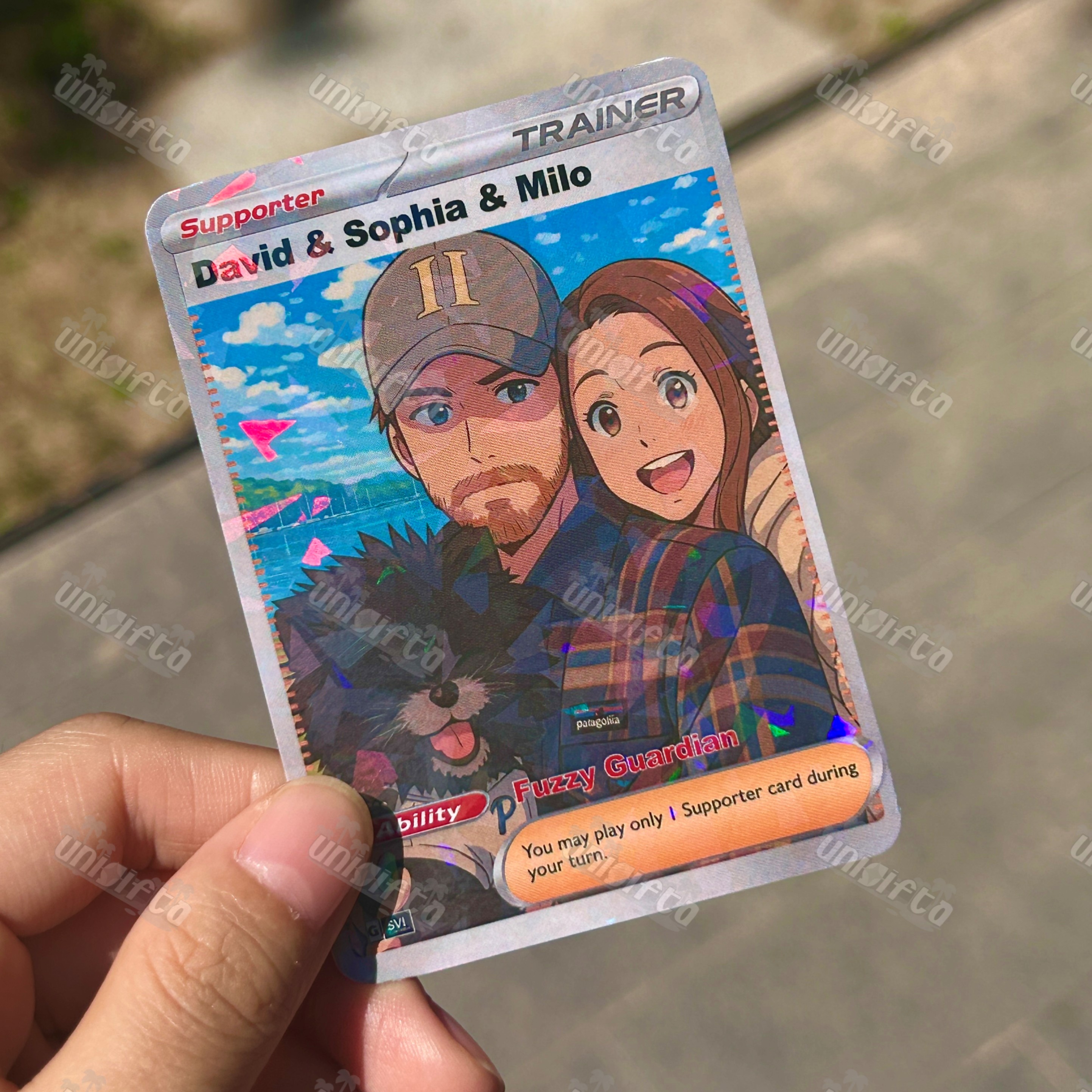 Personalized Couple Photo Anime Style Card
